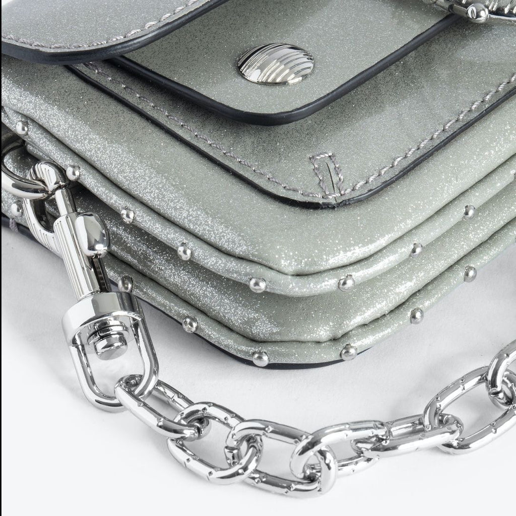 Crossbody Zadig & Voltaire Kate Wallet Infinity Patent - Silver